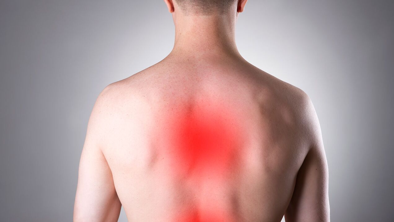 ból pleców z powodu osteochondrozy